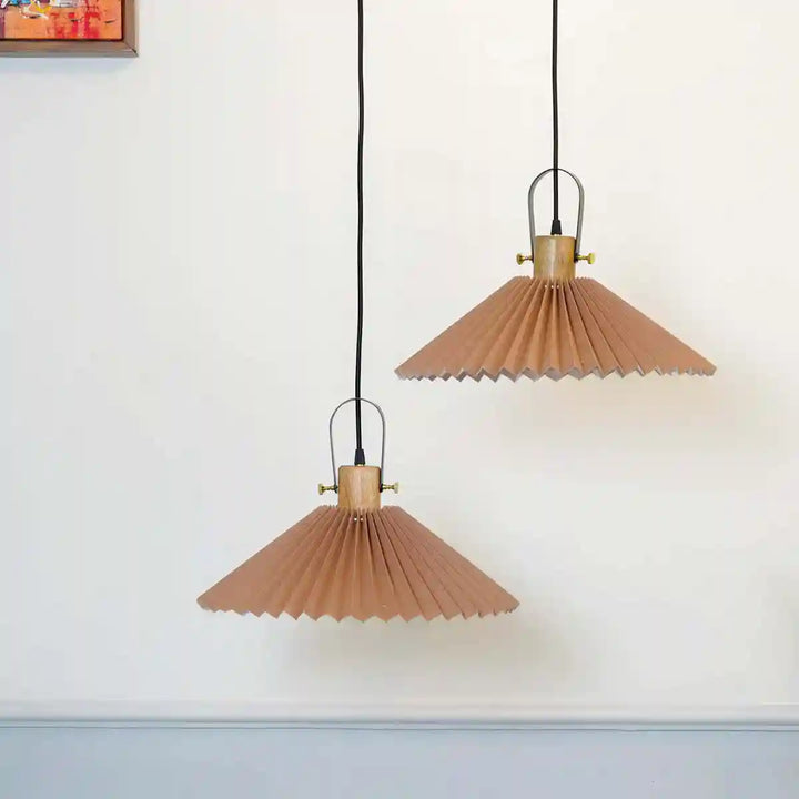 Patrice Fabric and Metal Pendant Light