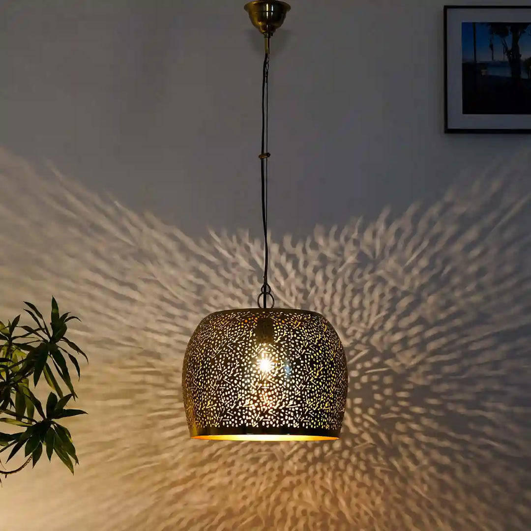 Hamisphere Etching Metal pendant Light