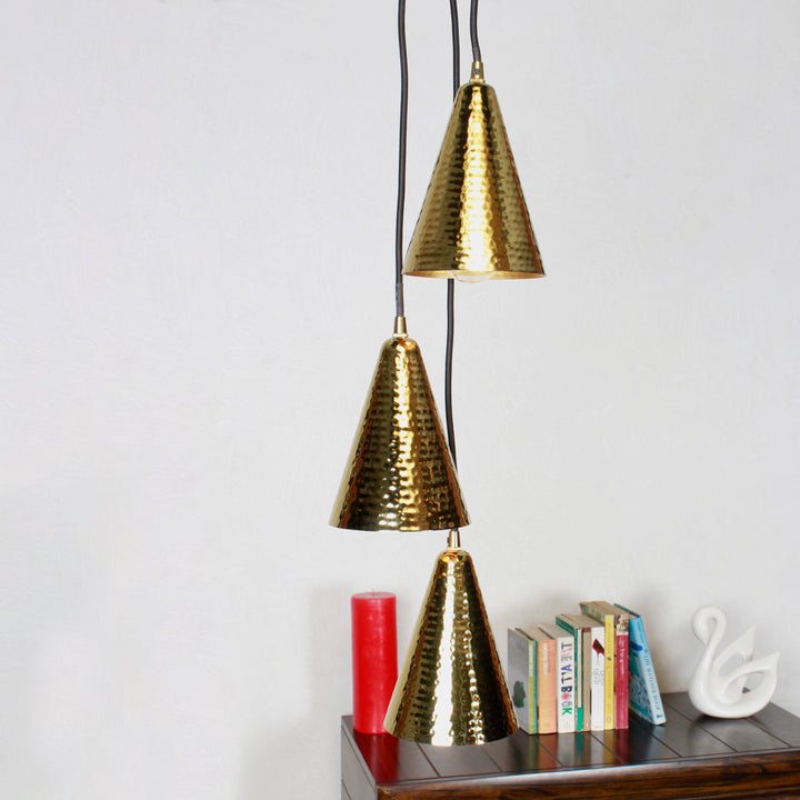 HANDANO Brass Finish Metal Pendant Light
