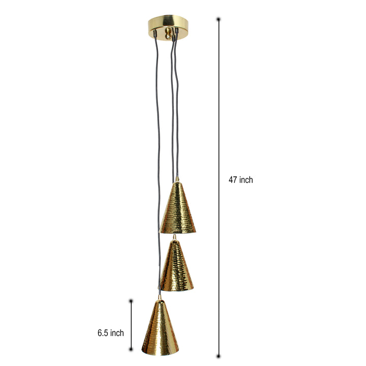 HANDANO Brass Finish Metal Pendant Light