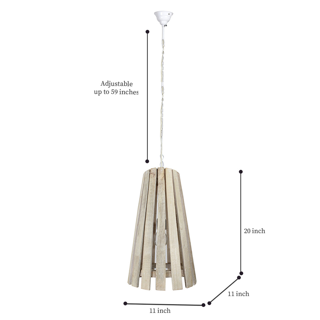 IPSWICH Modern White Wooden Pendant Ceiling Light | Decorative Hanging Lamp for Living Room, Dining Room, Kitchen Island, Bedroom & Café | Contemporary Wooden Ceiling Light Fixture