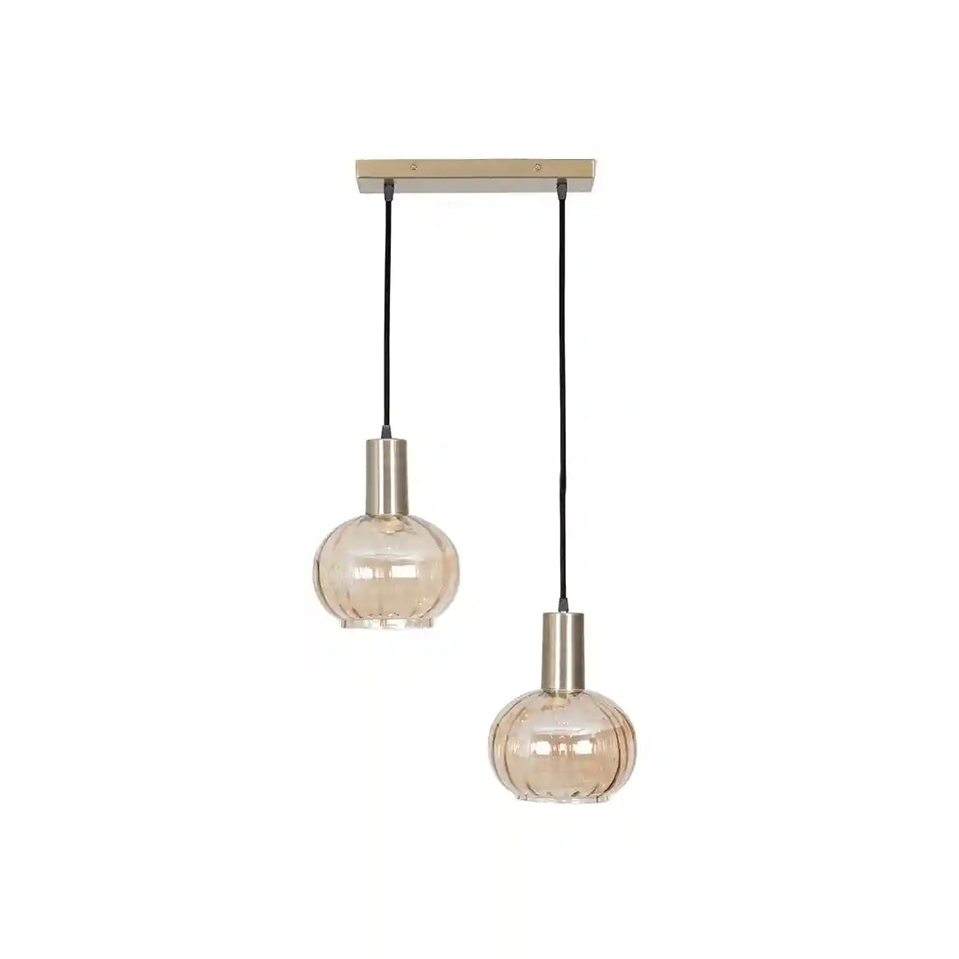 Opaline 2 Light Globe Linear Cluster Hanging Pendant Light