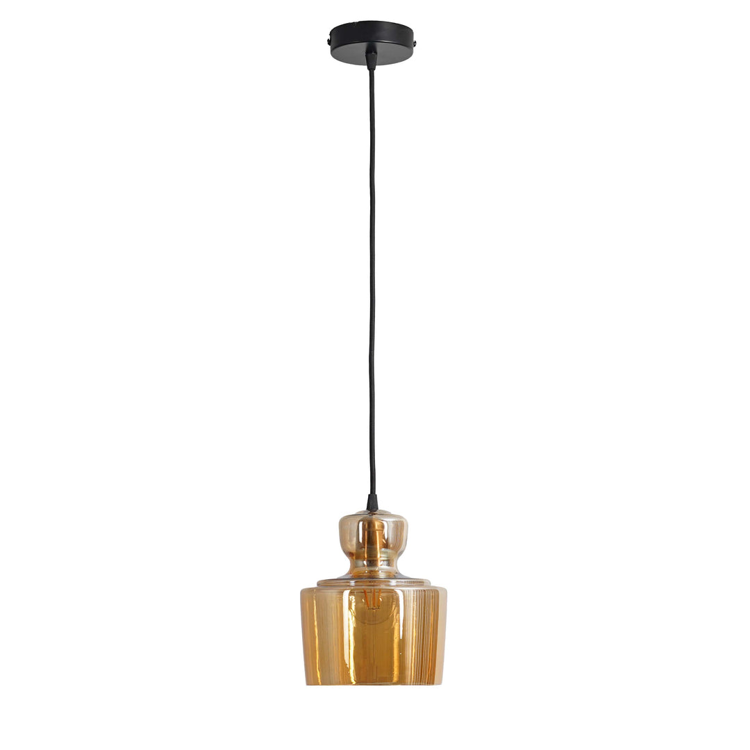 Harper Marimore Glass Pendant Lamp - Amber Luster