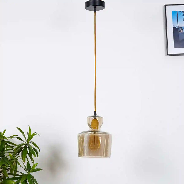 Harper Marimore Glass Pendant Lamp – Smoke Lustere