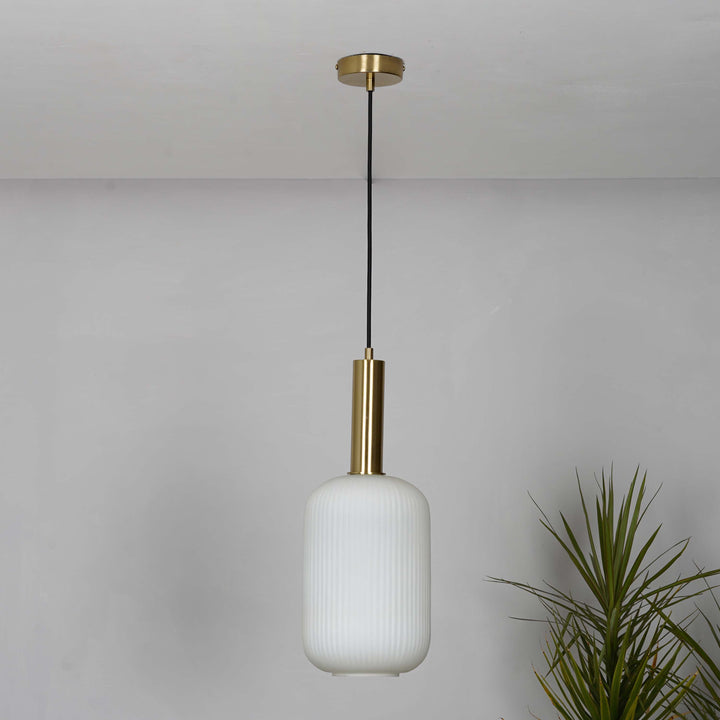 MALOTO Amber Luster and Brass Hanging Light