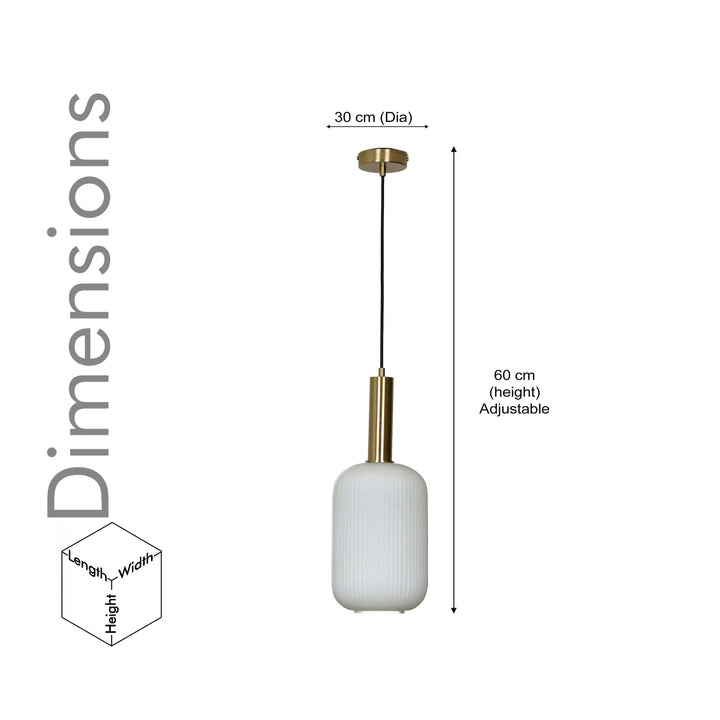 MALOTO Amber Luster and Brass Hanging Light