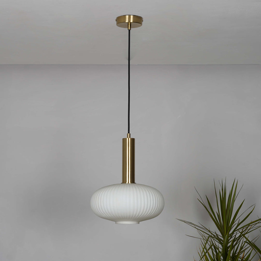 MALOTO Amber Luster and Brass Hanging Light