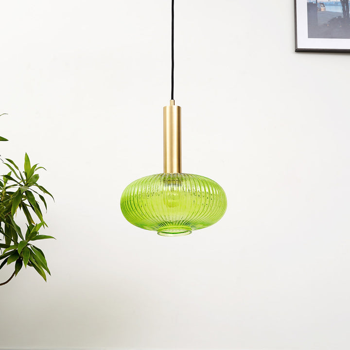 MALOTO Amber Luster and Brass Hanging Light