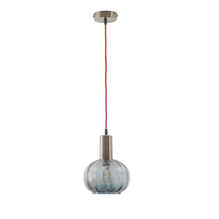 OPALINE Blue Glass Globe Single Light Hanging Light