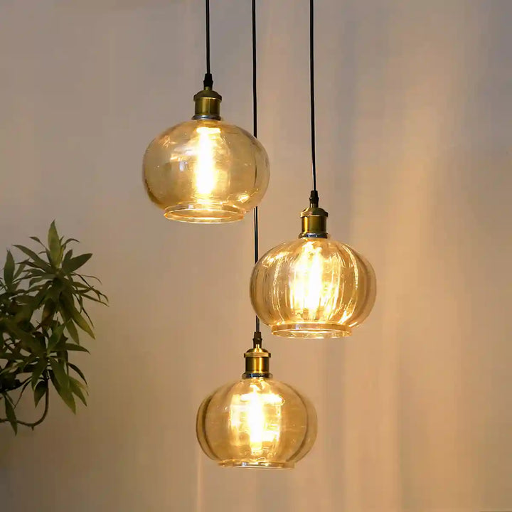 Opaline Globe Cluster Round Hanging Pendant Light