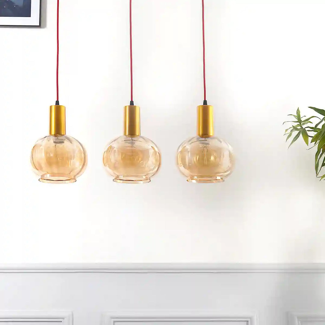 Opaline Globe Linear Cluster Hanging Pendant Light