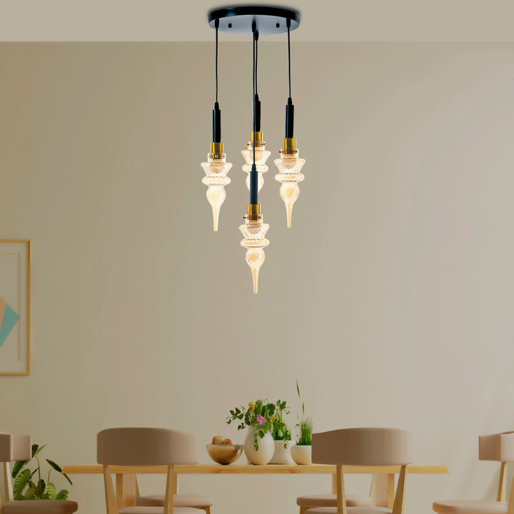 MONTEFINO ROUNG Amber Glass Hanging Light