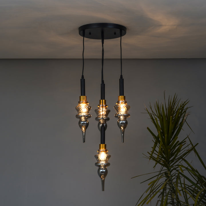 MONTEFINO ROUNG Smoke Glass Hanging Light