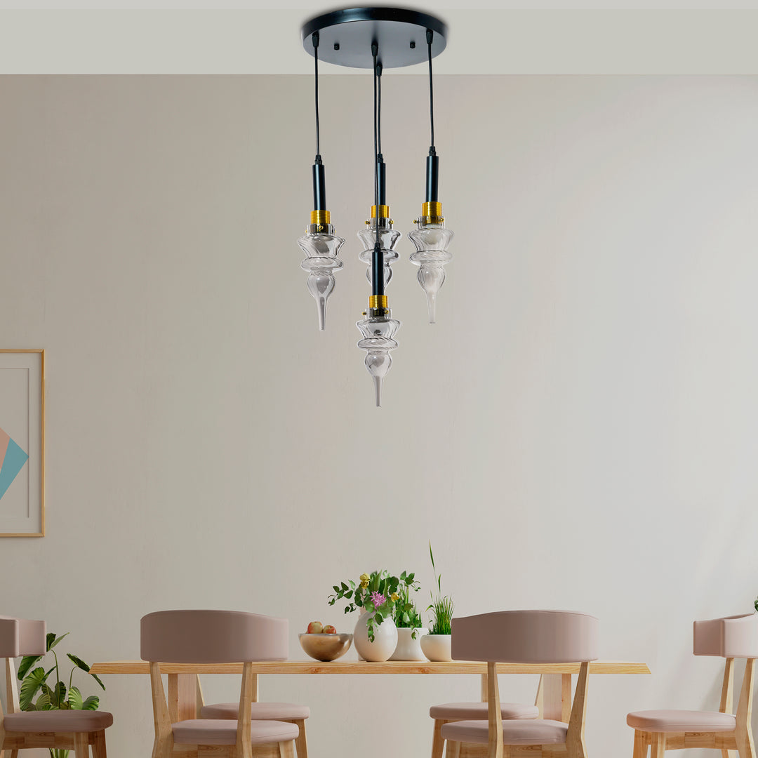 MONTEFINO ROUNG Smoke Glass Hanging Light