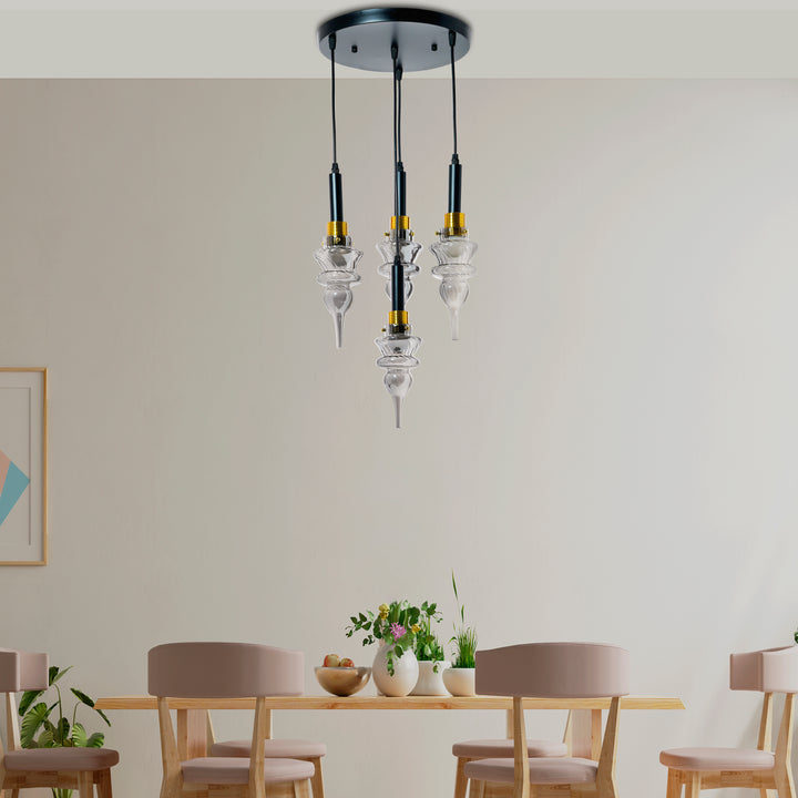 MONTEFINO ROUNG Smoke Glass Hanging Light