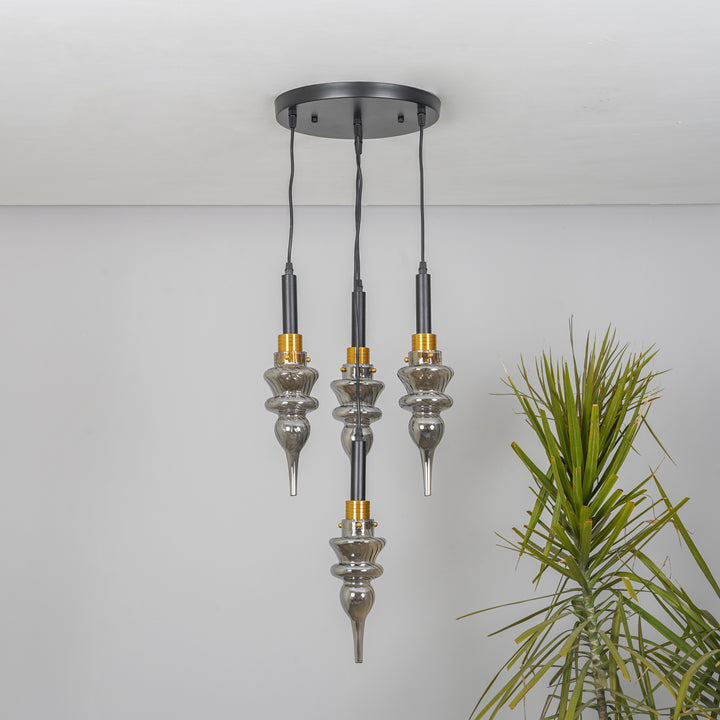 MONTEFINO ROUNG Smoke Glass Hanging Light