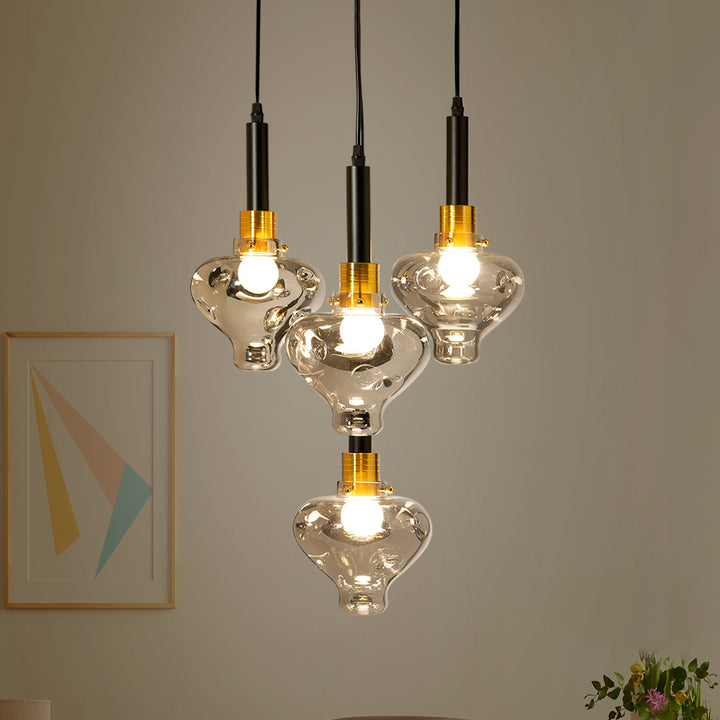 QUINN Roung Smoke Glass Hanging Light