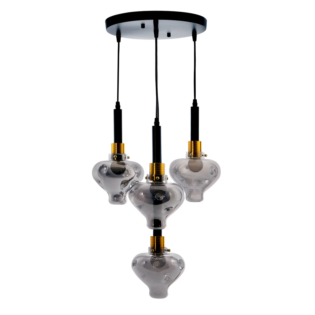 QUINN Roung Smoke Glass Hanging Light