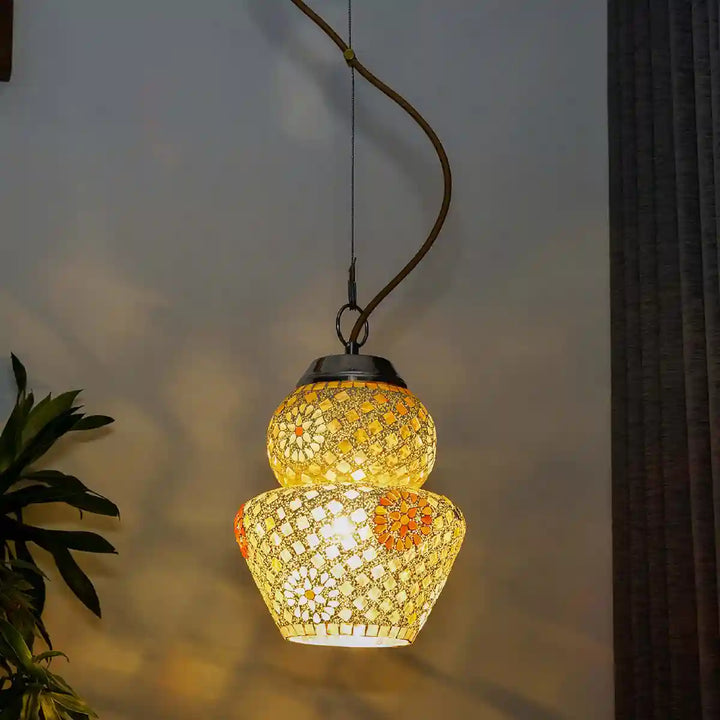 Peyton mosaic glass hanging light