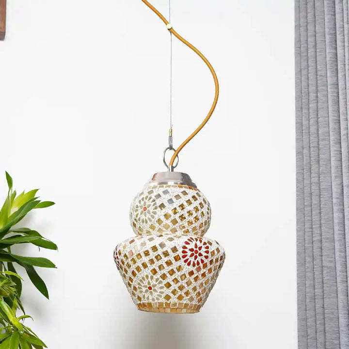 Peyton mosaic glass hanging light