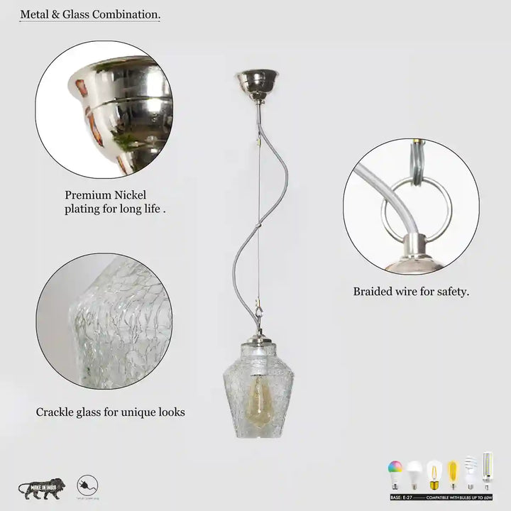 Brenda clear glass hanging light