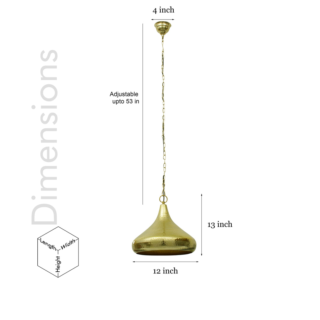 CENTURY Modern Hammered Dome Pendant Light in Brass Finish Metal | E27 Holder | Filament LED Bulb Included | Decorative Ceiling Hanging Light for Dining Room, Kitchen Island, Living Room, Bedroom & Café (Copy)