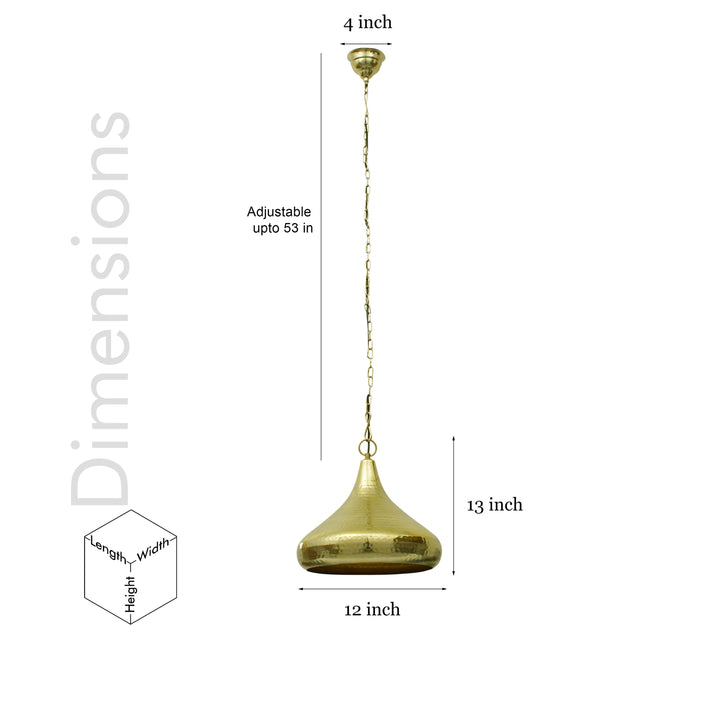 CENTURY Modern Hammered Dome Pendant Light in Brass Finish Metal | E27 Holder | Filament LED Bulb Included | Decorative Ceiling Hanging Light for Dining Room, Kitchen Island, Living Room, Bedroom & Café (Copy)