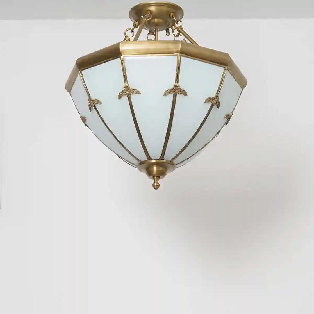 Asmara Glass and Brass Pendant Light