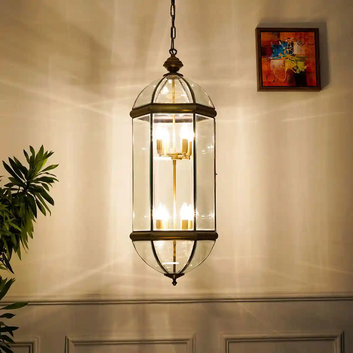 Vanessa Brass and Glass Pendant Light