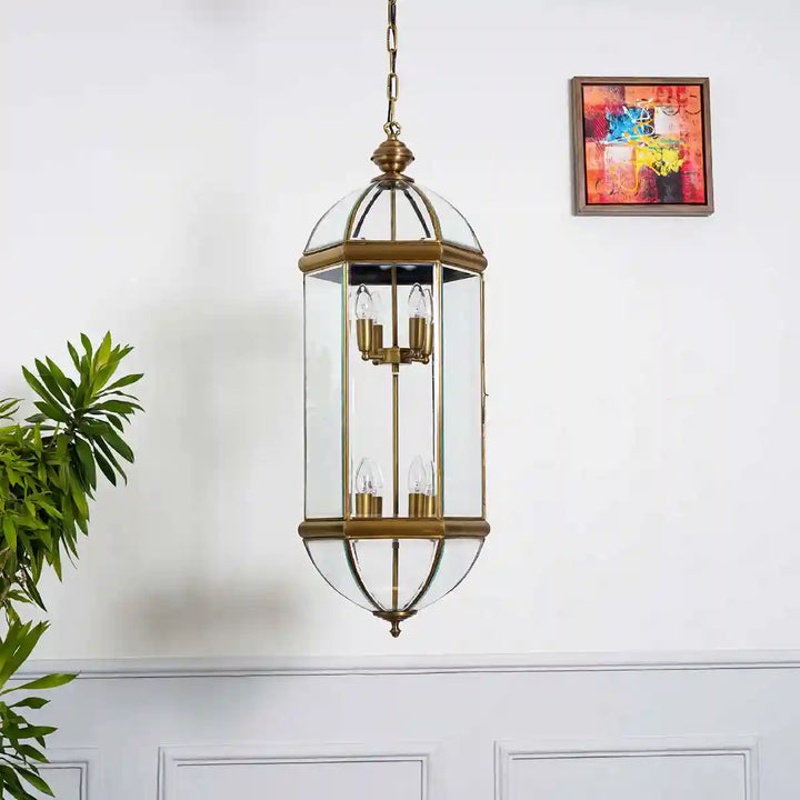 Vanessa Brass and Glass Pendant Light