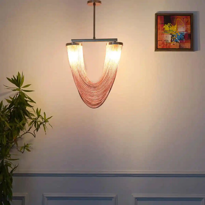 Brydon Copper Chains Ceiling Pendant Light