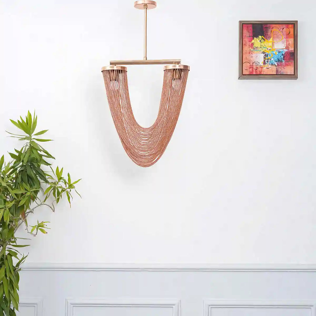 Brydon Copper Chains Ceiling Pendant Light