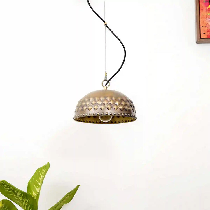 Aisha Antique Brass Aluminium Pendant Light