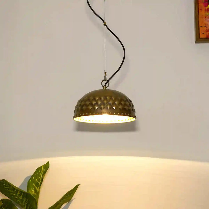 Aisha Antique Brass Aluminium Pendant Light