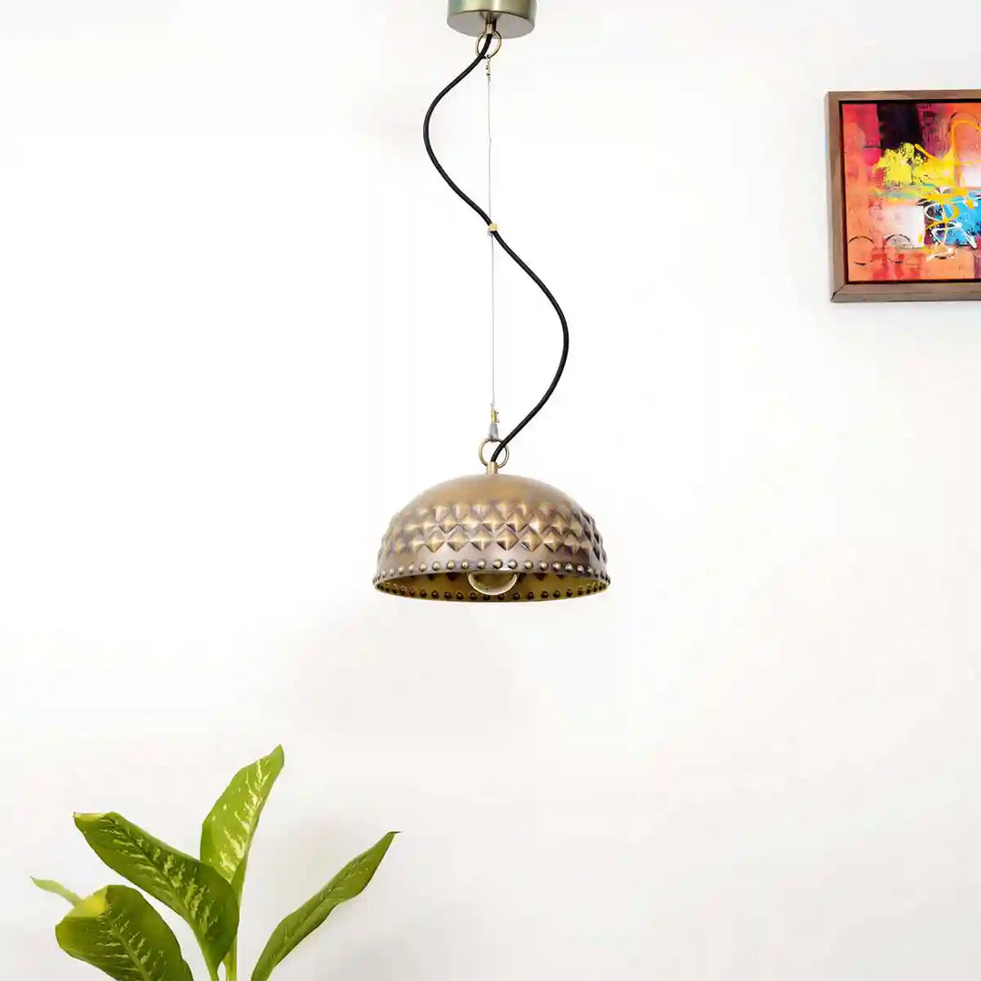 Aisha Antique Brass Aluminium Pendant Light