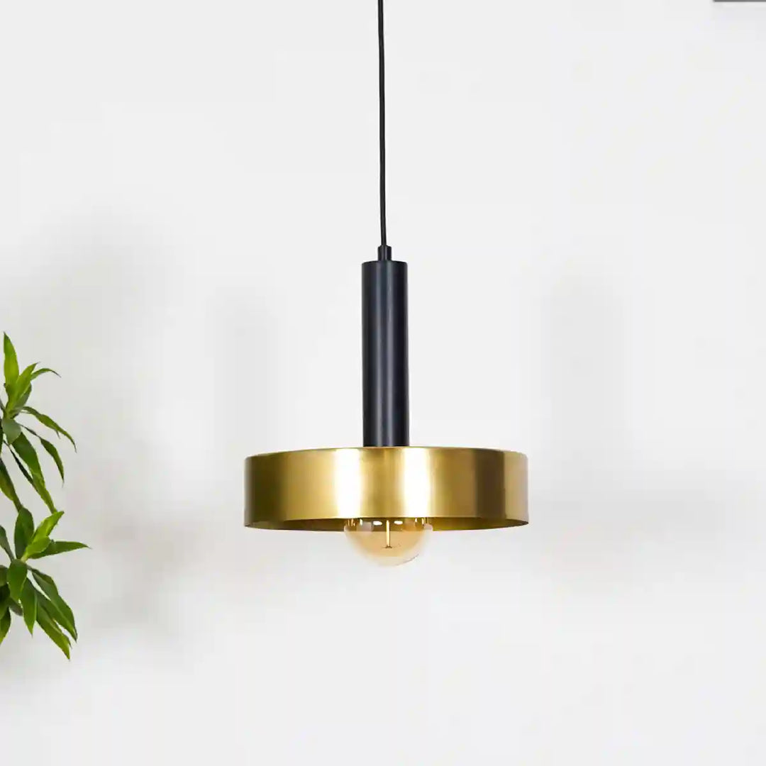 Giada Dual Matte Black and Brass Hanging Light