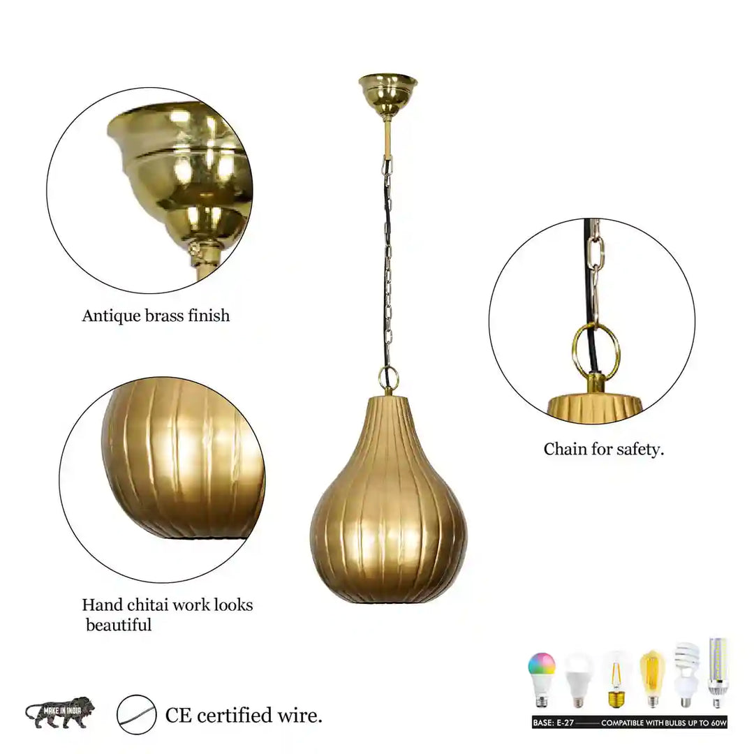 Joanna Metal Pendant Light With Brass Finish