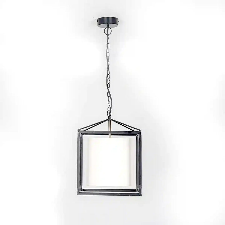 Hardy Industrial Single Light Cage Pendant IN Black Finish