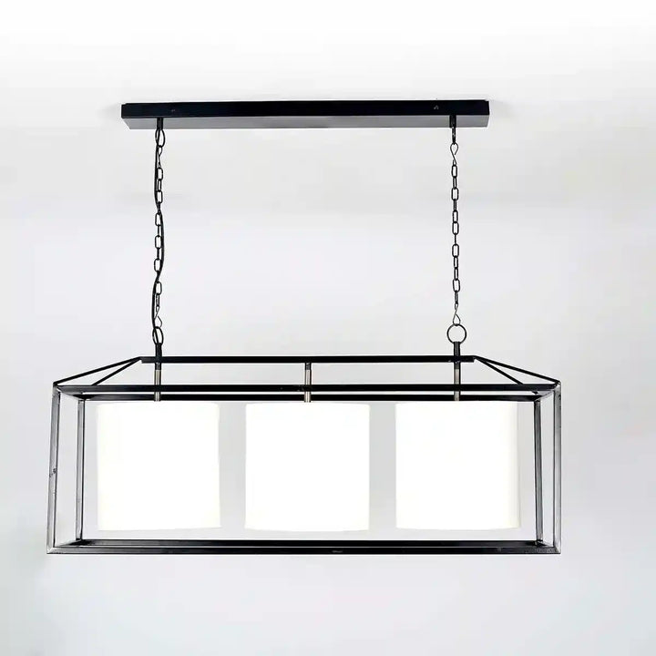 Hardy Industrial Cube 3 Light Bar Pendant In Black Finish