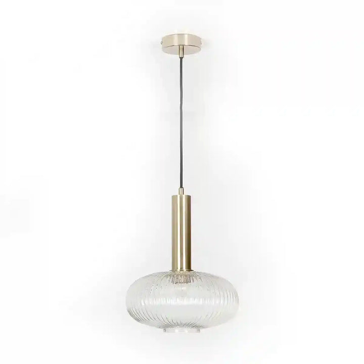 Maloto Clear Glass and Brass Hanging Light