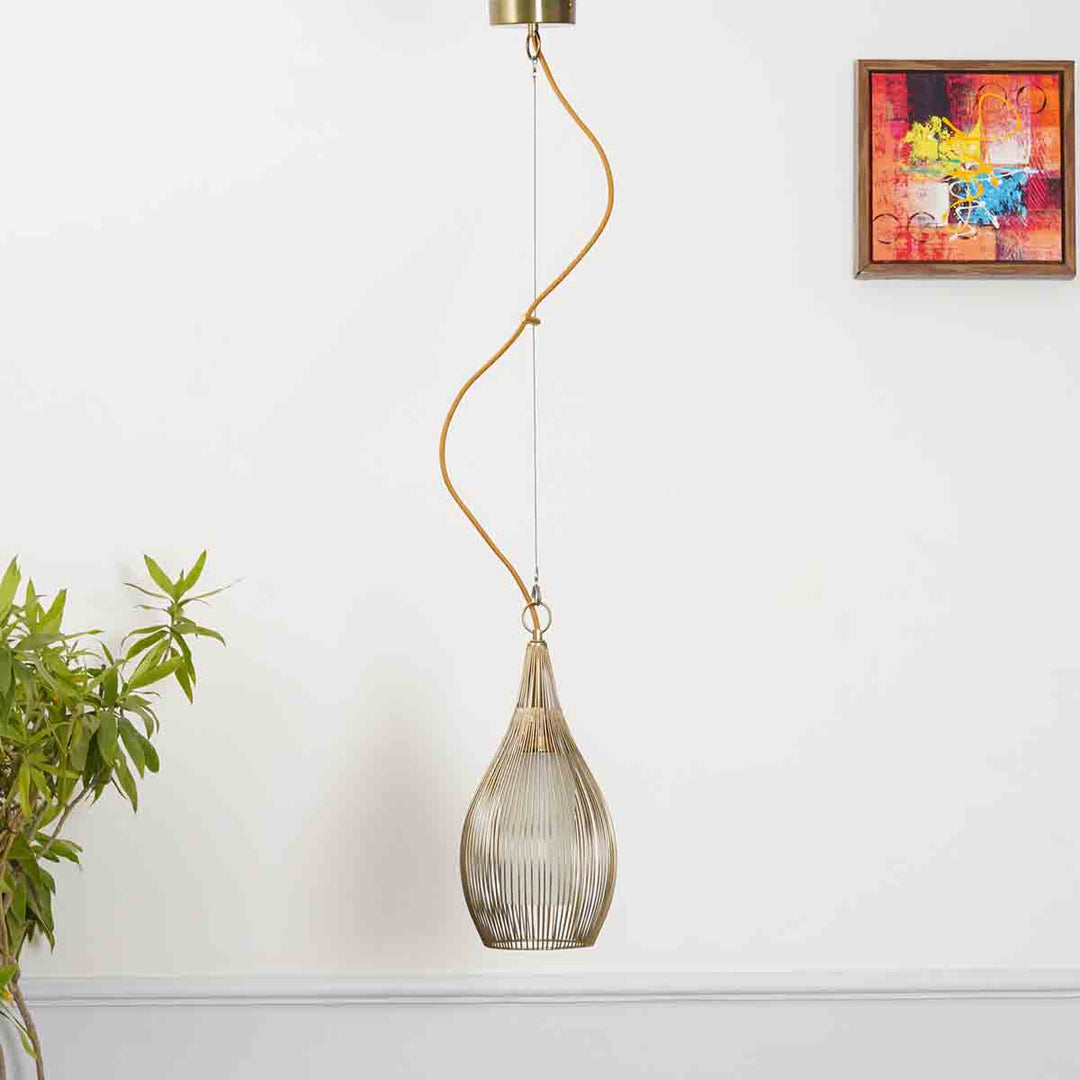 Amsfield Teardrop Pendant Light In Brass Finish