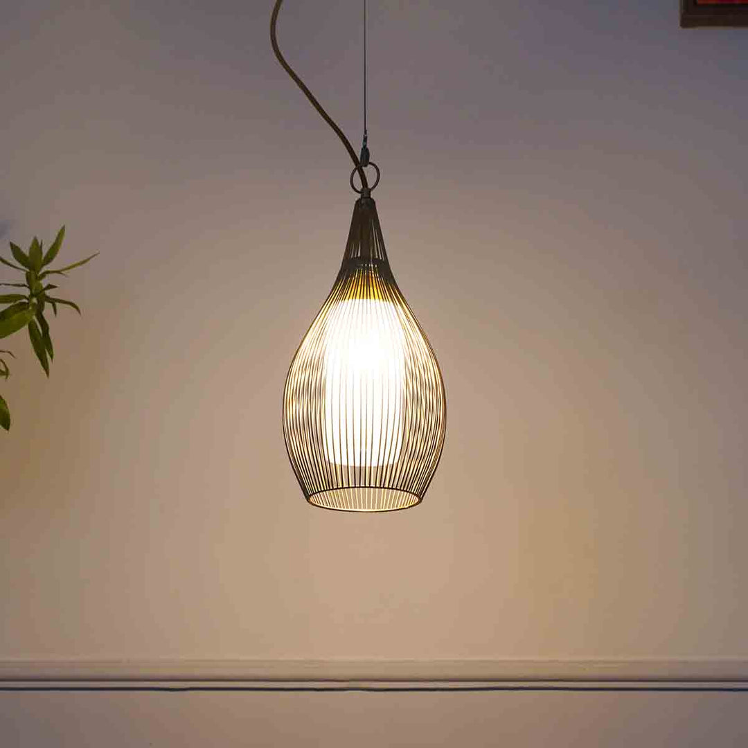 Amsfield Teardrop Pendant Light In Brass Finish