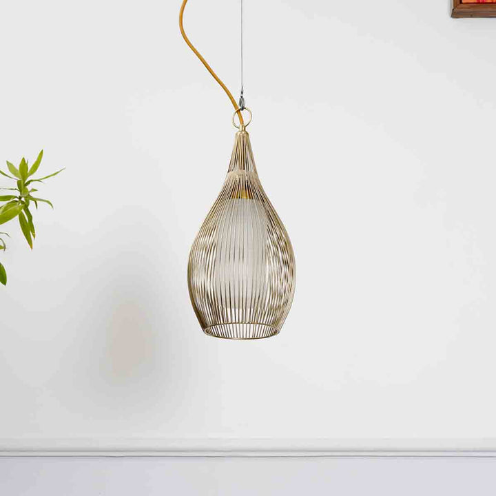 Amsfield Teardrop Pendant Light In Brass Finish