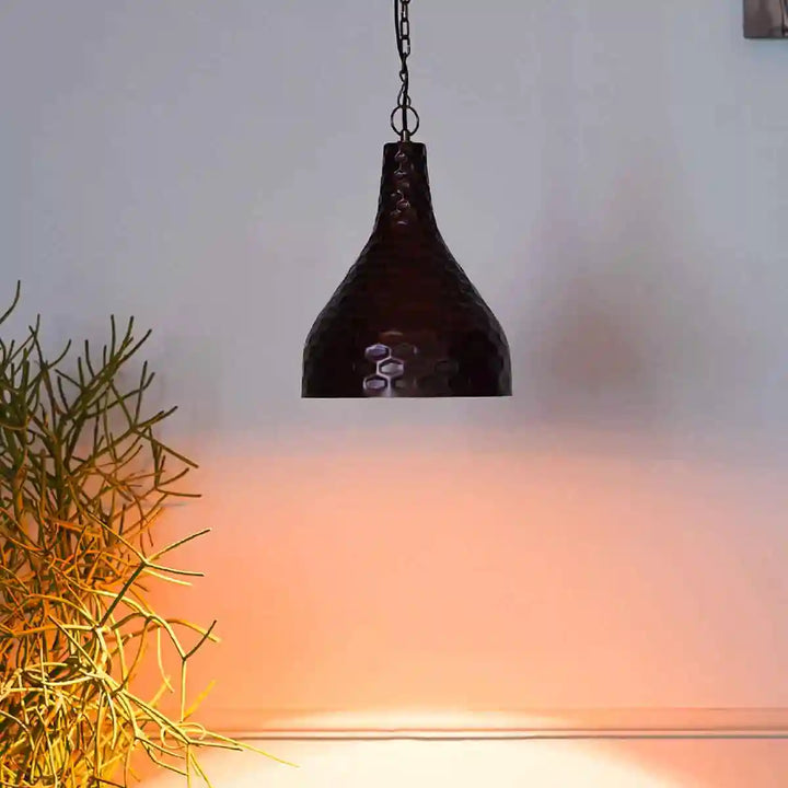 Runa Single Light Ceiling Pendant in Antique Copper Finish