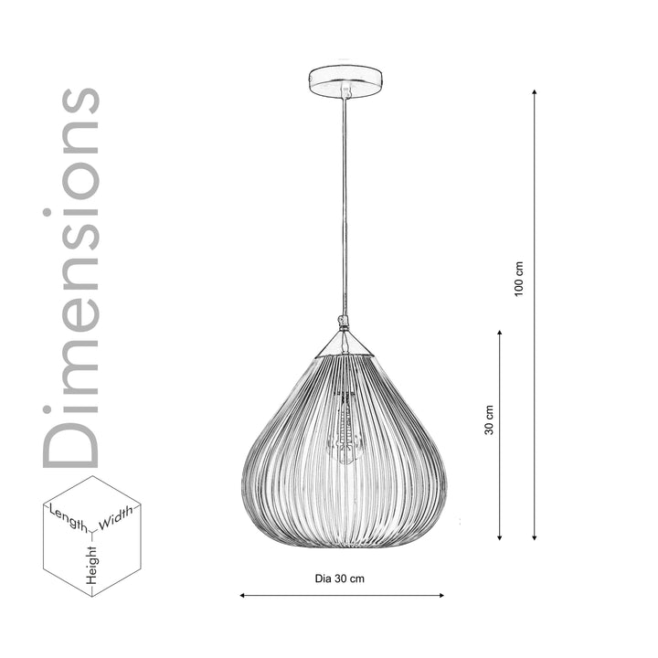 Mesh Single Light Ceiling Pendant Light in White Finish