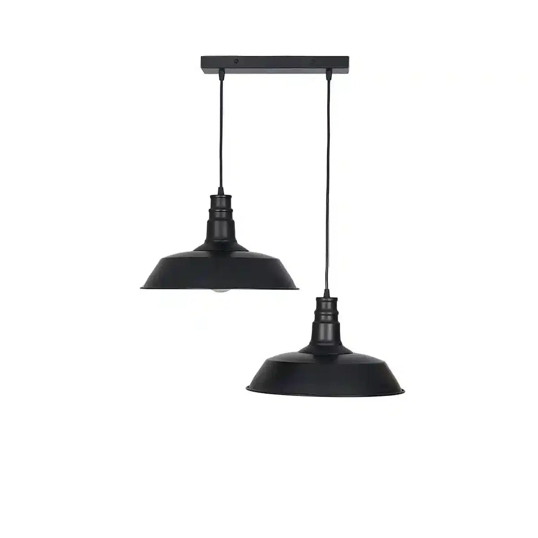 Eleora 2 Light Matt Black Metal Pendant Light