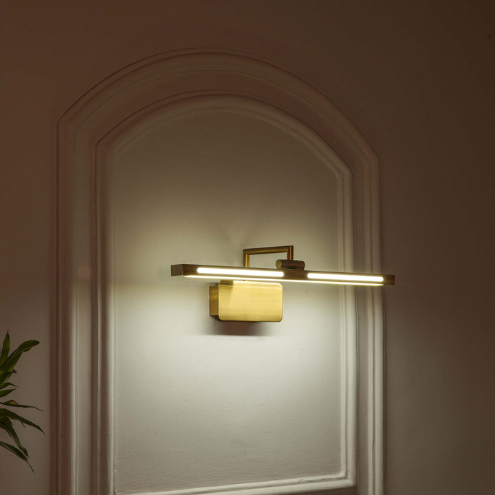 Giotto LED Picture Light in Shine Brass Finish