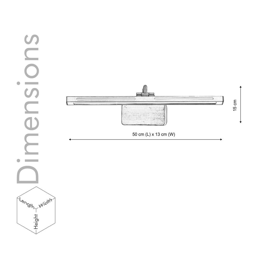 Giotto LED Picture Light in Shine Brass Finish