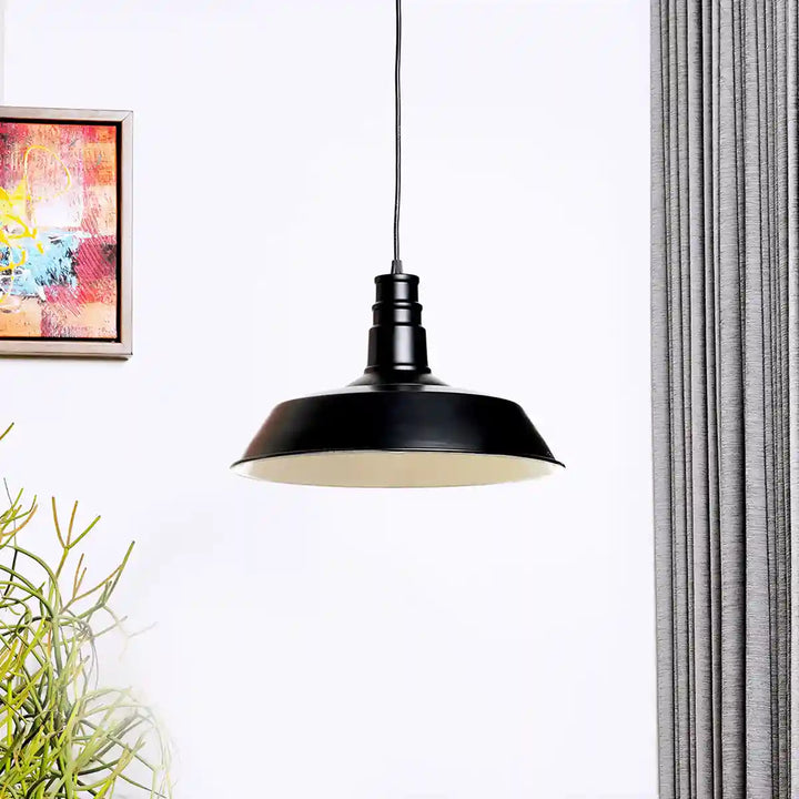 Eleora Matt Black Metal Pendant Light