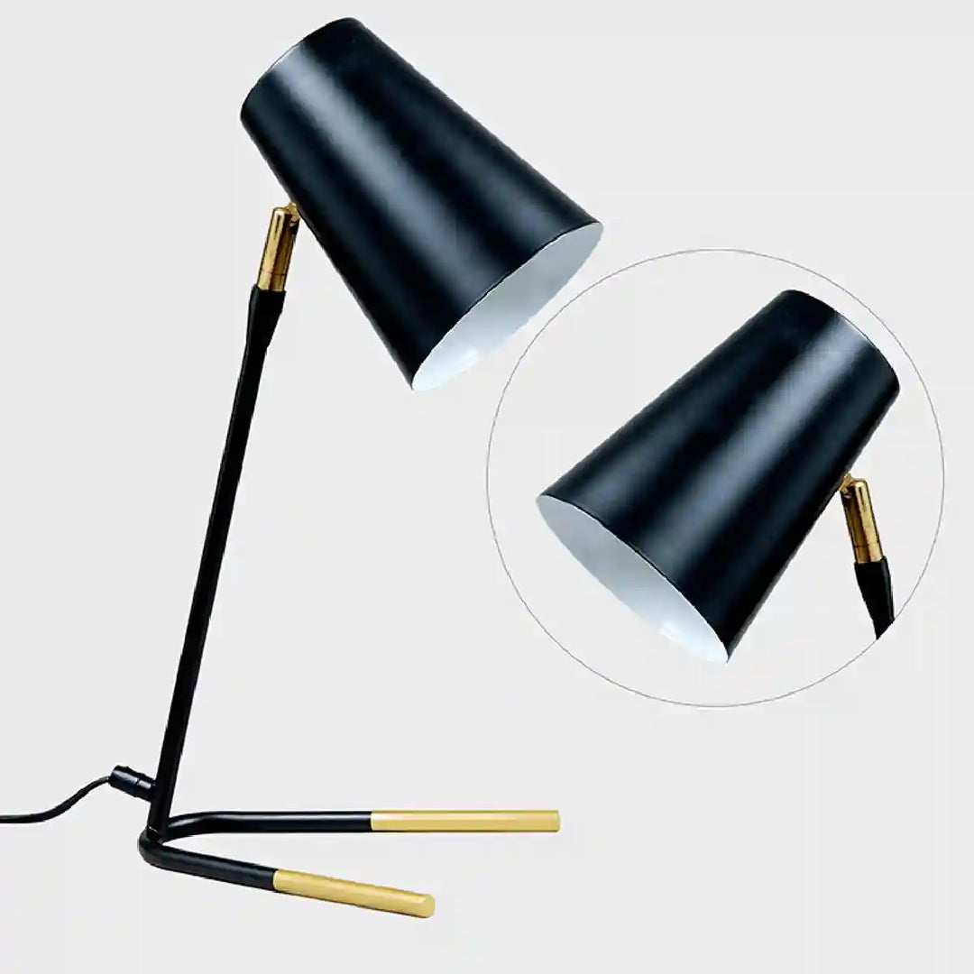 Bow Tie Desk Light in Black and Gold